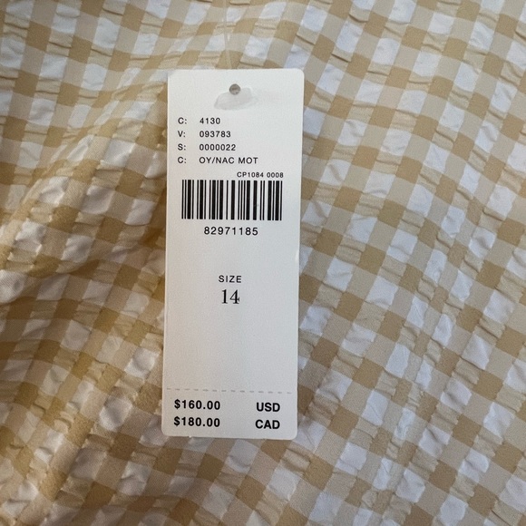 Anthropologie Ruched Gingham Dress - Picture 3 of 10